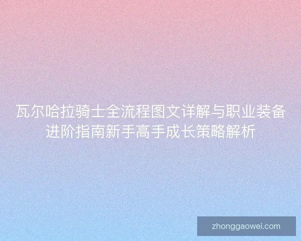 瓦尔哈拉骑士全流程图文详解与职业装备进阶指南新手高手成长策略解析